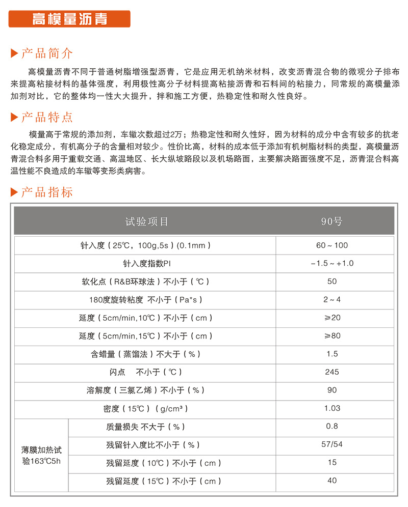 高(gāo)模量瀝青